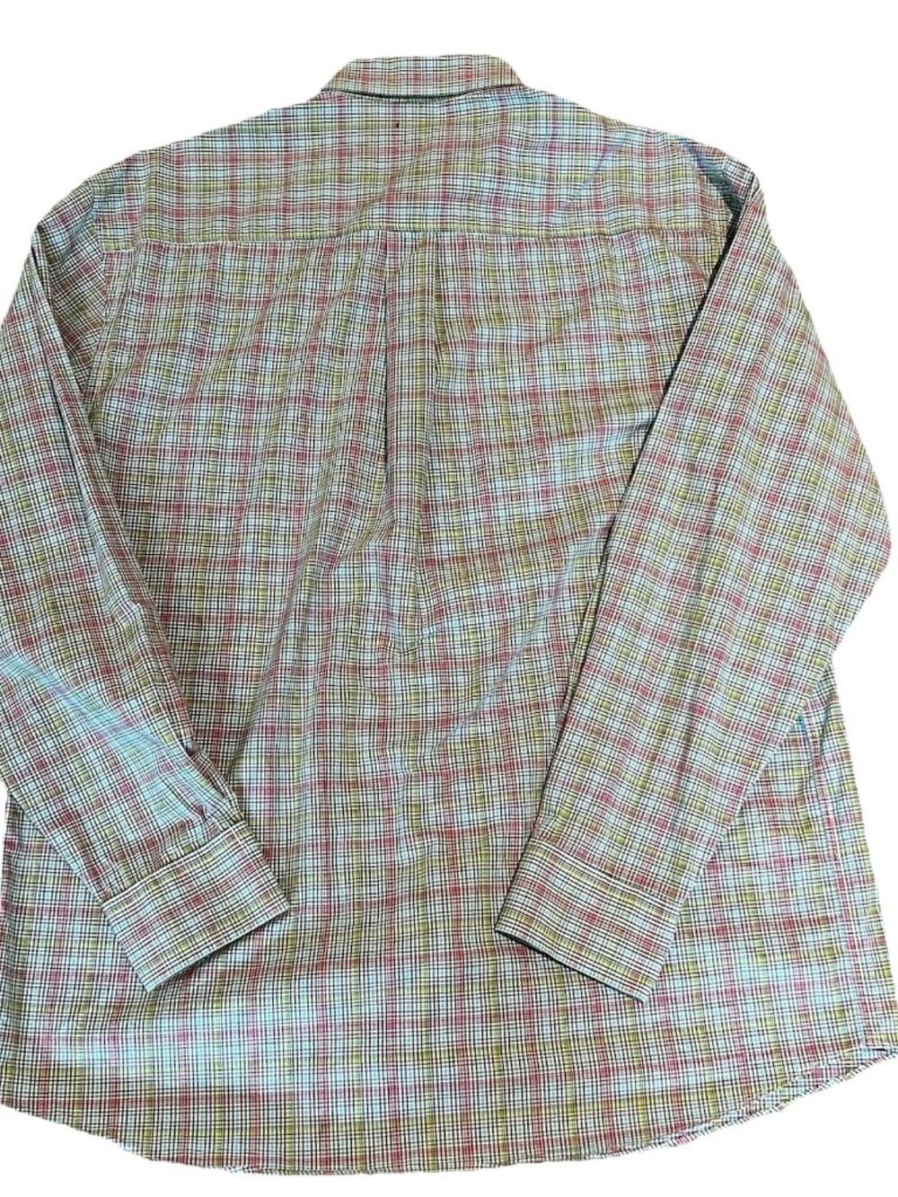 Alan Flusser Men’s Shirt Large Multicolor Plaid Long Sleeve Cotton Button Down - Picture 3 of 6